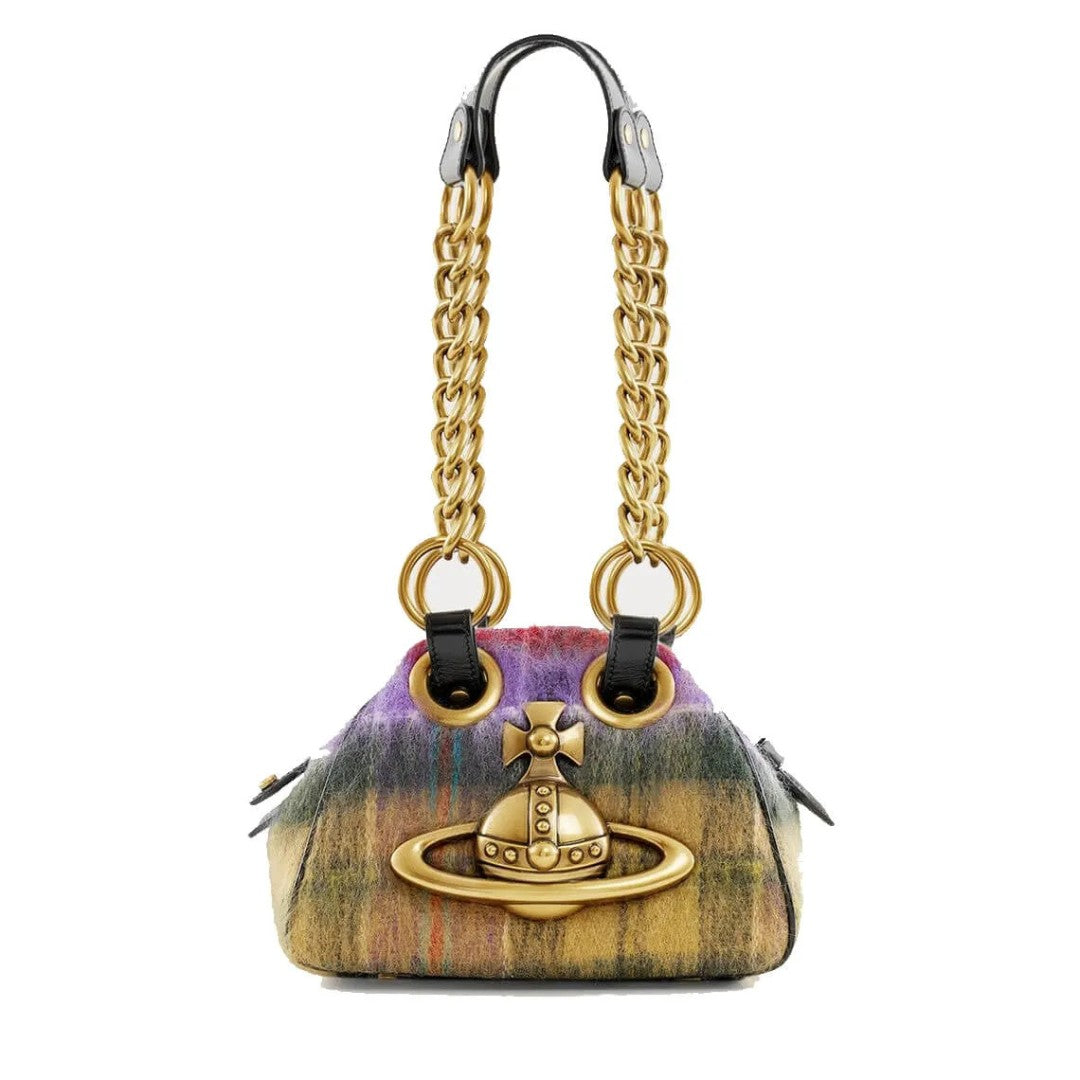 Mini Chain Handbag with Emblem