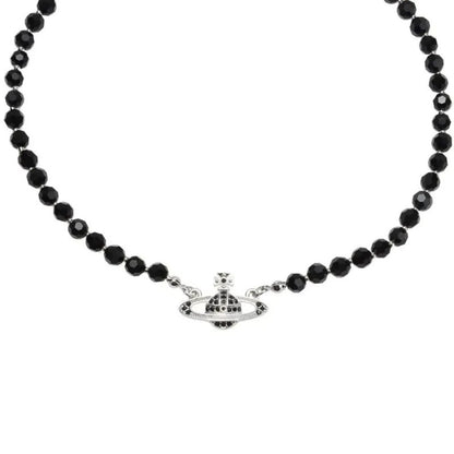 Saturn Pearl Orbit Choker Necklace