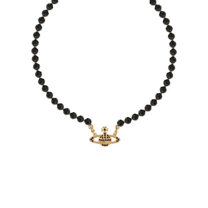 Saturn Pearl Orbit Choker Necklace