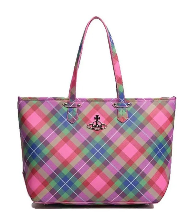 Classic Plaid Saturn Tote