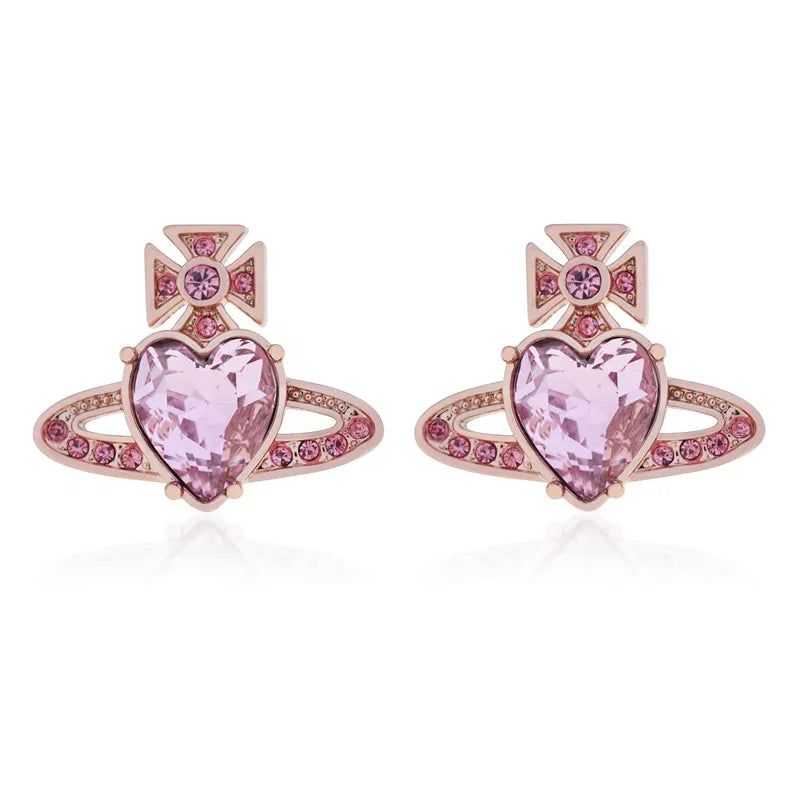 Zirconia Love Huggie Earrings