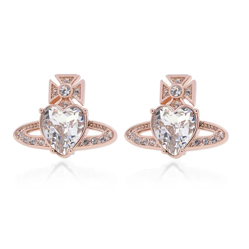 Zirconia Love Huggie Earrings