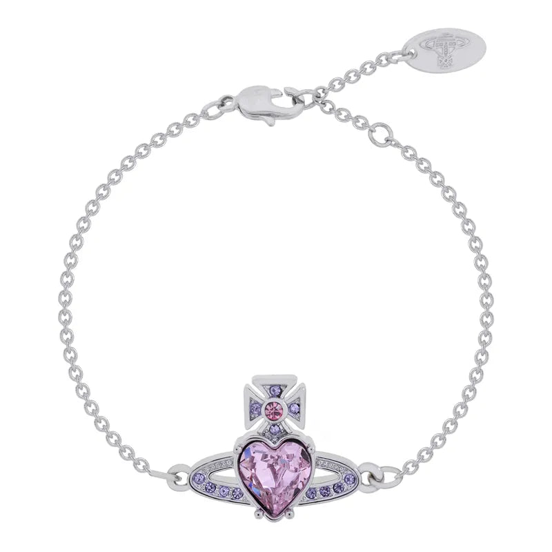 Orb Heart Crystal Chain Bracelet