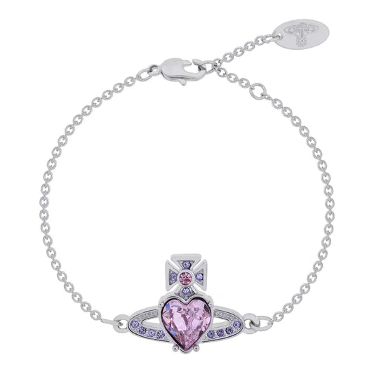Orb Heart Crystal Chain Bracelet