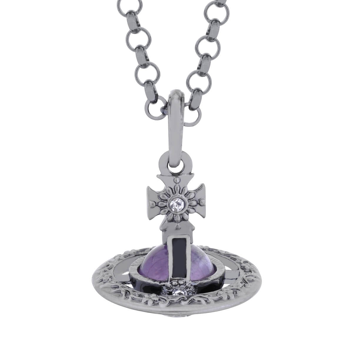 10MM ORB Classic Saturn Pendant Necklace (with box)