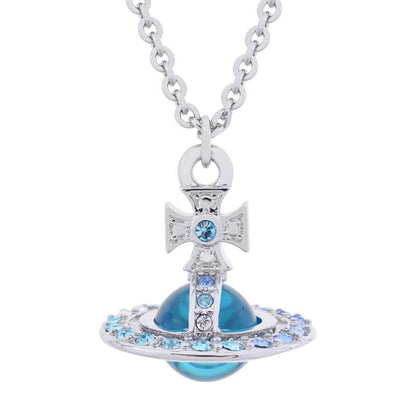 10MM ORB Classic Saturn Pendant Necklace (with box)