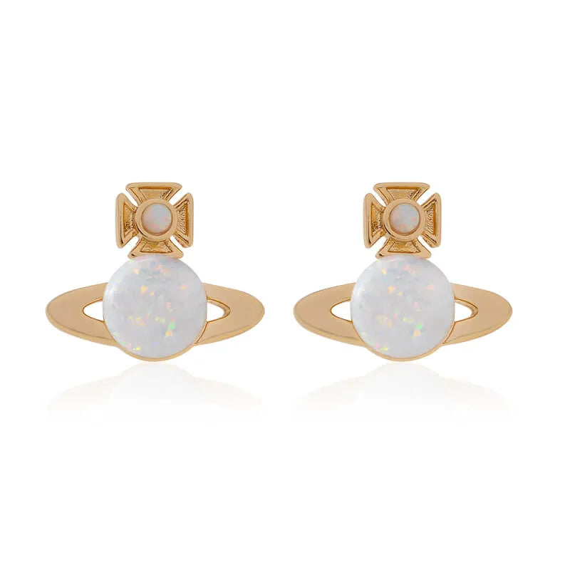 Opalite Saturn Drop Earrings