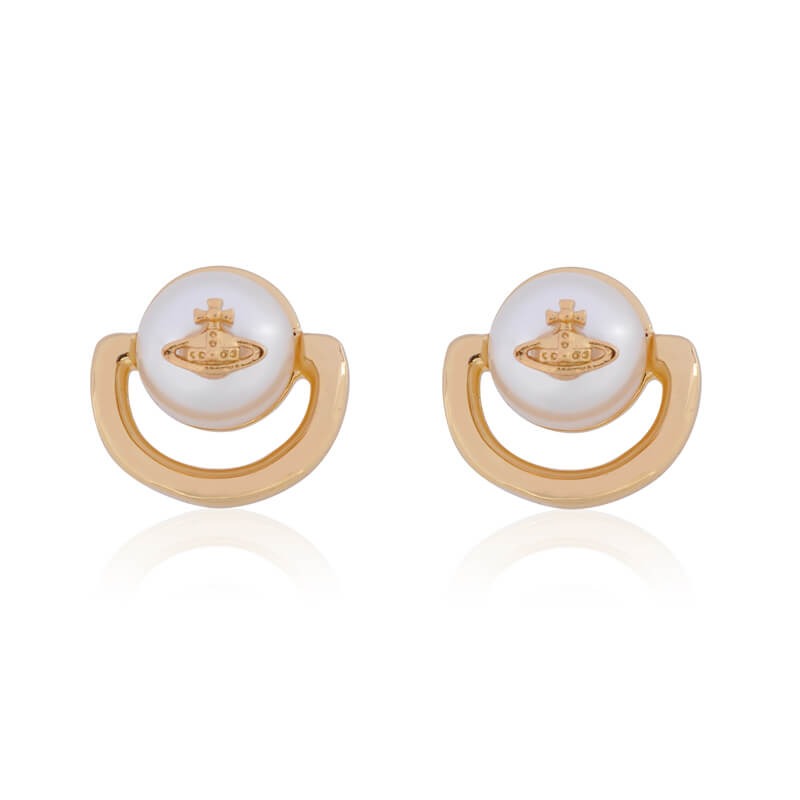 CELIA Half-hoop Pearl Earrings (with box)