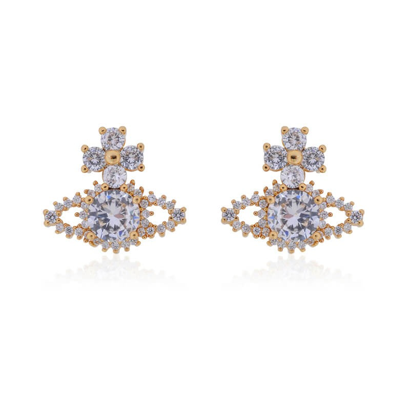 VALENTINA ORB Zirconia Earrings (with box)