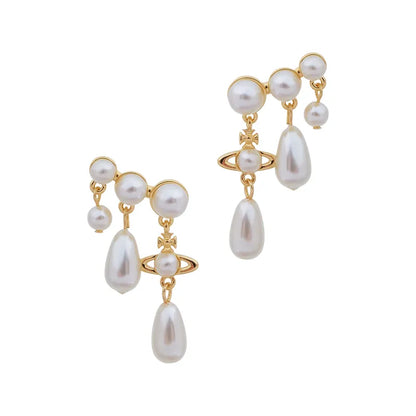 Orb Cascade Pearl Drop Earrings