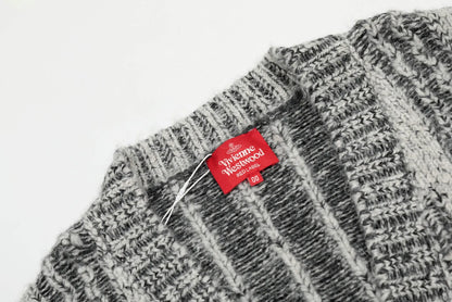 Striped Knit Oversized Cardigan