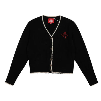 Orb Embroidery Knit Cardigan