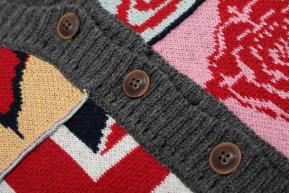  Heritage Motif Patchwork Cardigan