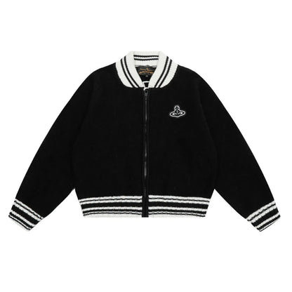Varsity Zip Knit Bomber