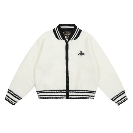 Varsity Zip Knit Bomber