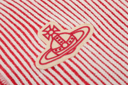  Striped Panel Zip-Up Cord Jacket