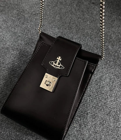 Sleek Saturn Leather Bag