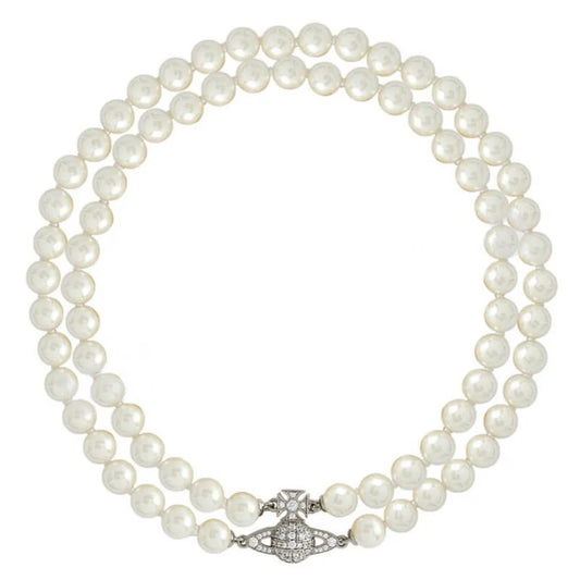 GRAZIELLA Small Double Layer Pearl Necklace