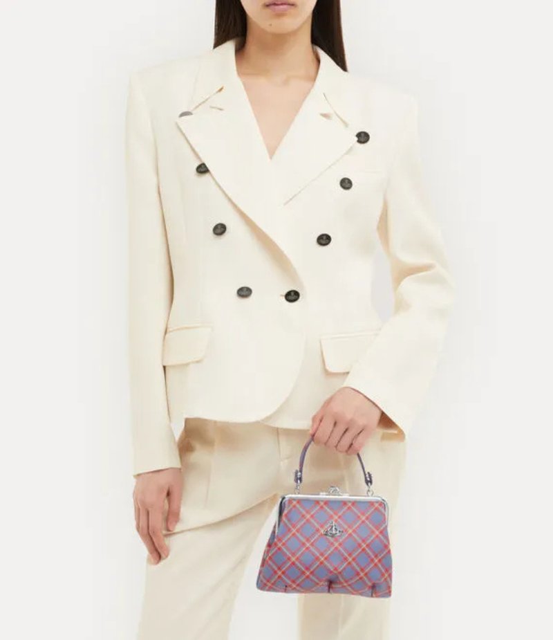 Plaid Kiss-Lock Granny Frame Purse