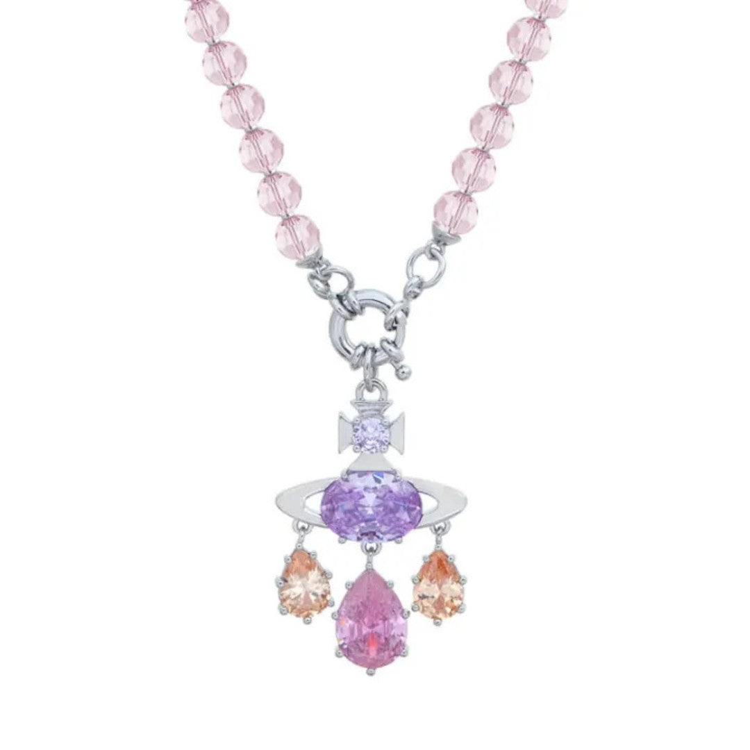 AUGUSTA Diamond Teardrop Crystal Necklace