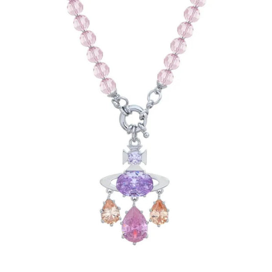 AUGUSTA Diamond Teardrop Crystal Necklace