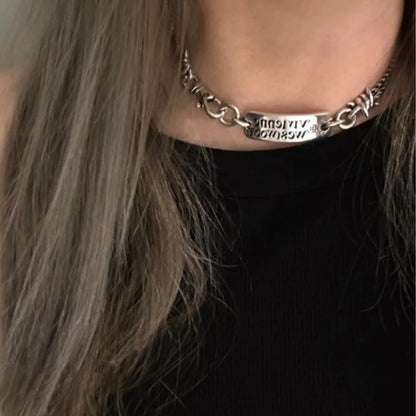 KAHLIL Letter Plaque Necklace