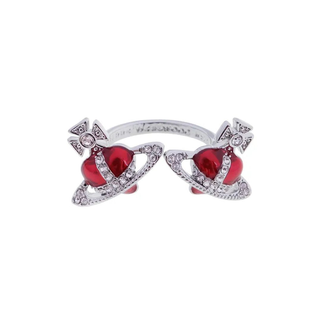 Heart Orb Split Ring