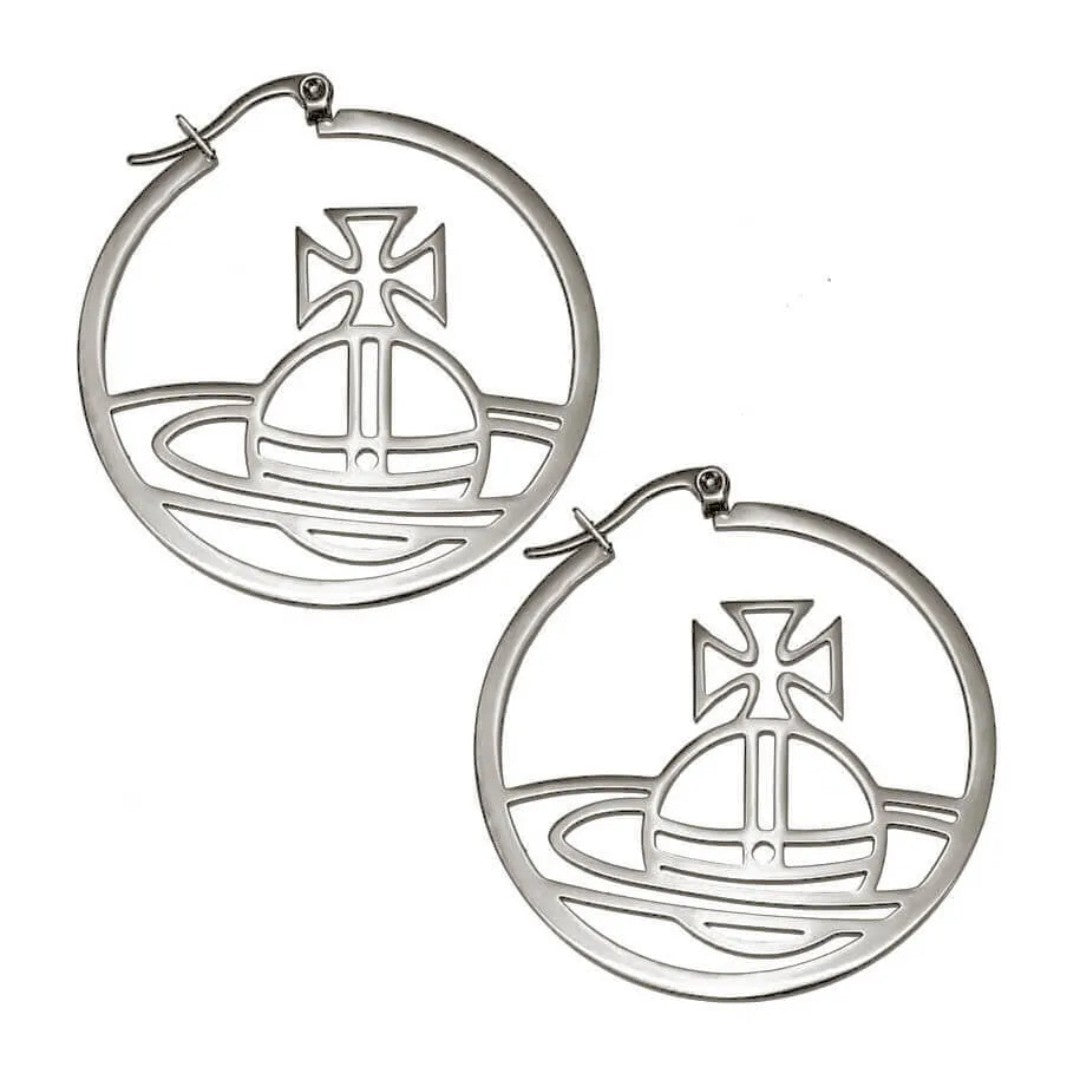 Classic Large Saturn Line Earrings