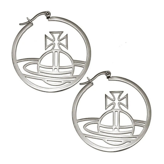 Classic Large Saturn Line Earrings