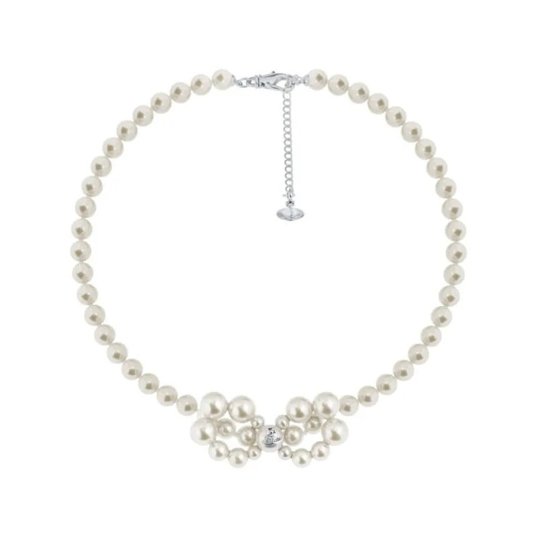 VIVIANA Pearl Bow Necklace