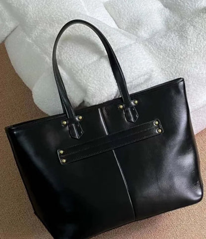 Classic Leather Saturn Tote Bag