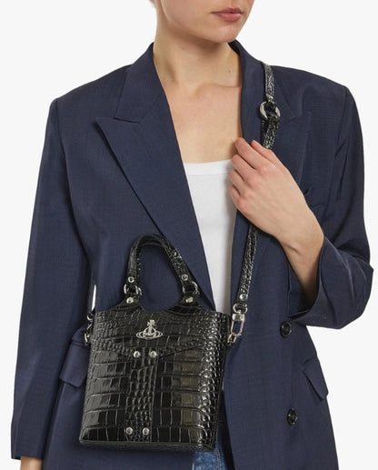 Structured Crossbody Tote with Hardware
