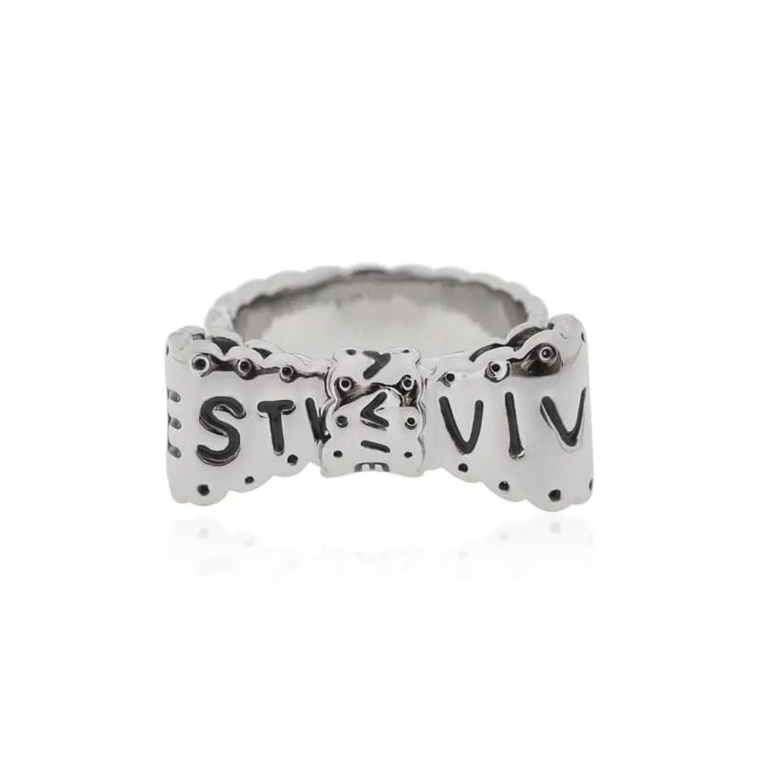 Playful Bow-Tie Logo Ring