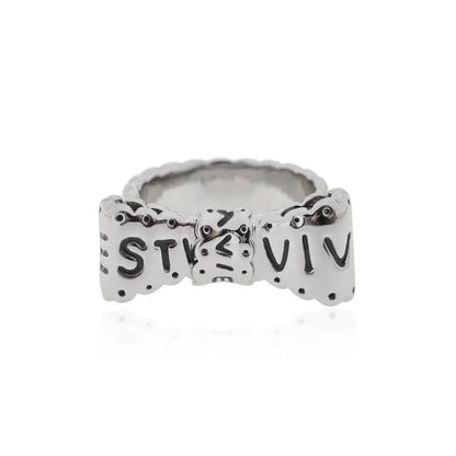 Playful Bow-Tie Logo Ring