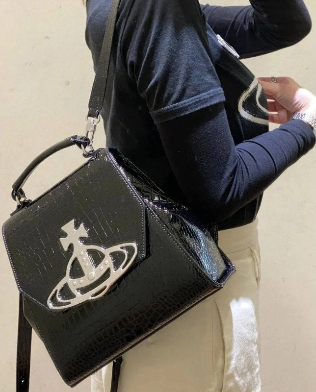 Croc-Textured Leather Mini Backpack