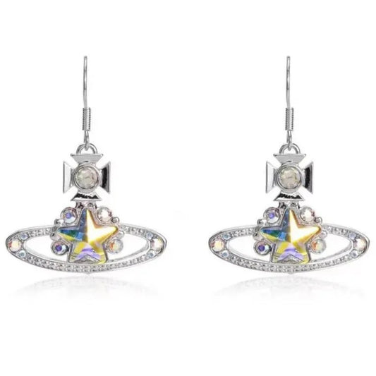 Colorful Pentagram Earrings