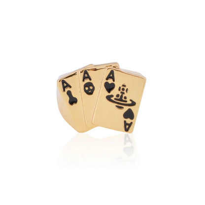 Royal Flush Emblem Ring