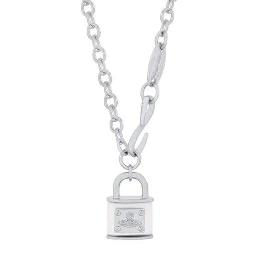 Padlock Saturn Chain Necklace