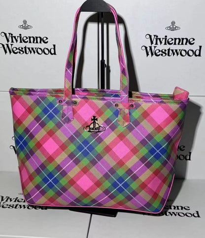 Classic Plaid Saturn Tote