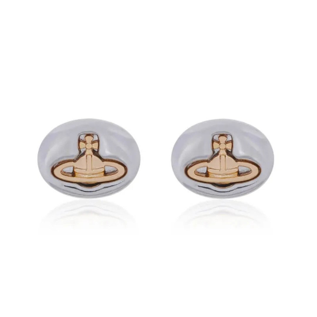 Button Saturn Earrings