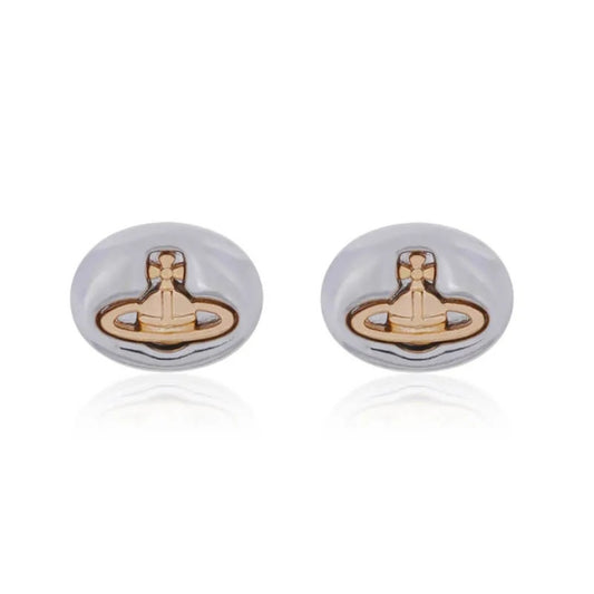 Button Saturn Earrings