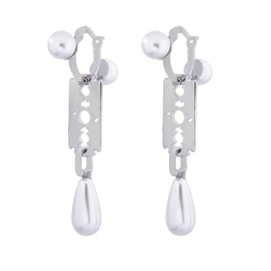 Blade Pearl Earrings
