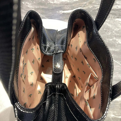 Structured Snake Texture Saturn Tote