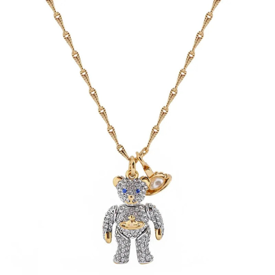 TEDDY Crystal Bear Pendant Necklace