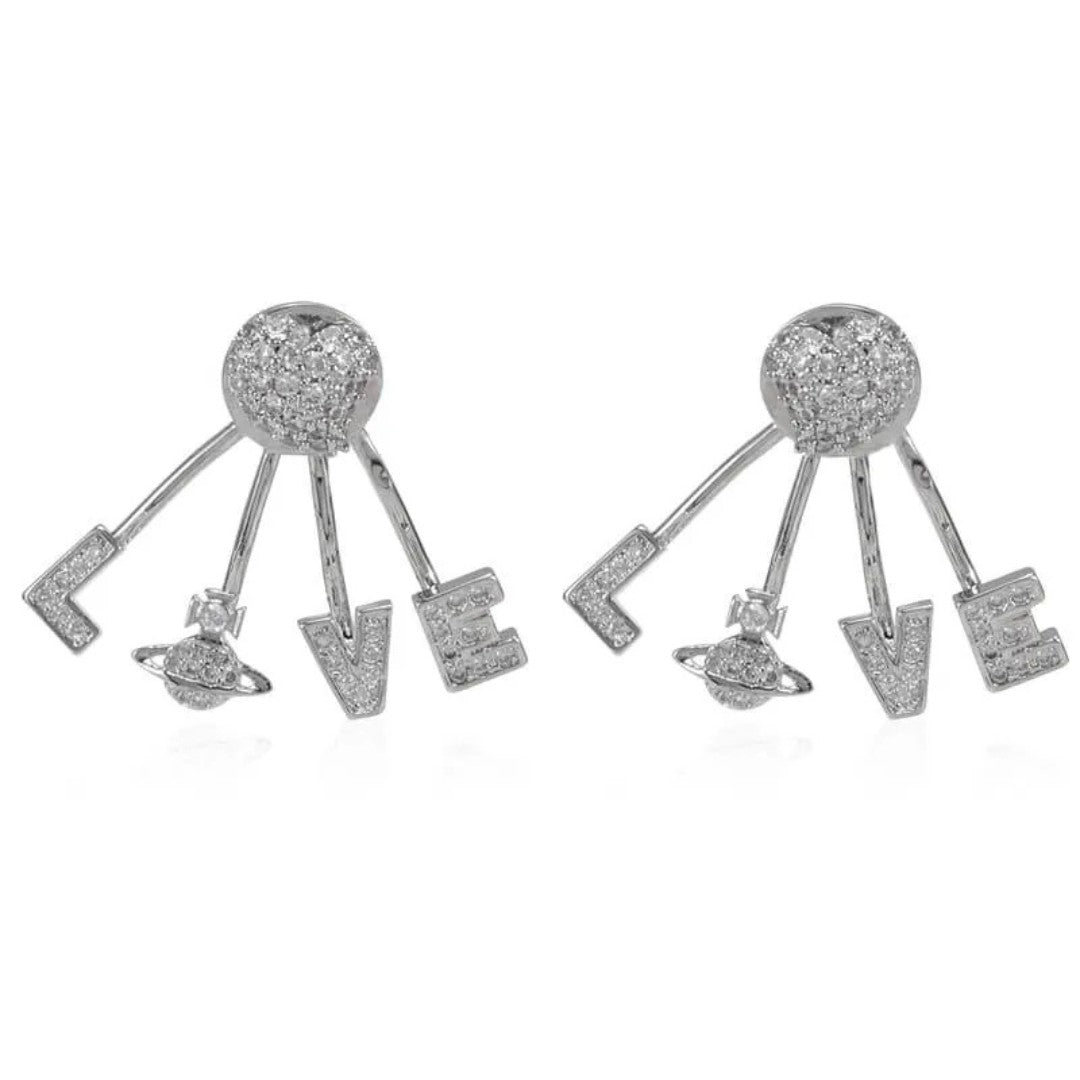 Love Alphabet Saturn Earrings