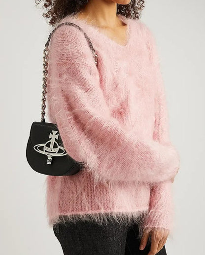 Tartan Vegan Leather Saddle Bag