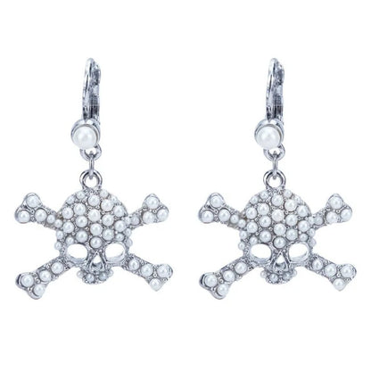 Skeleton Pearl Earrings