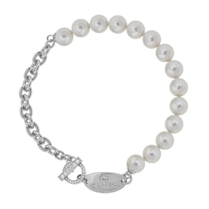 Round Zirconia Pearls Necklace