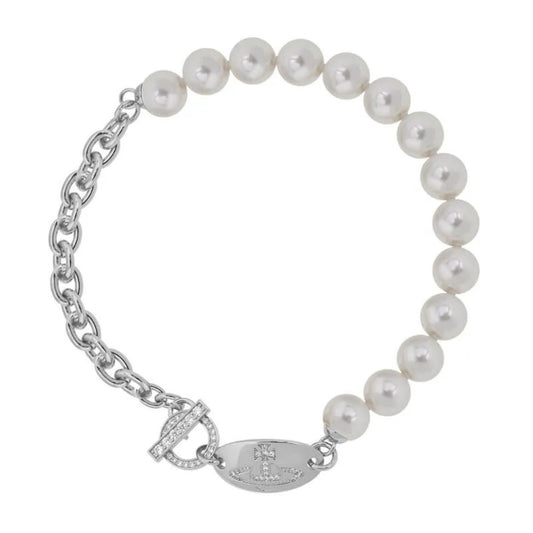Round Zirconia Pearls Necklace