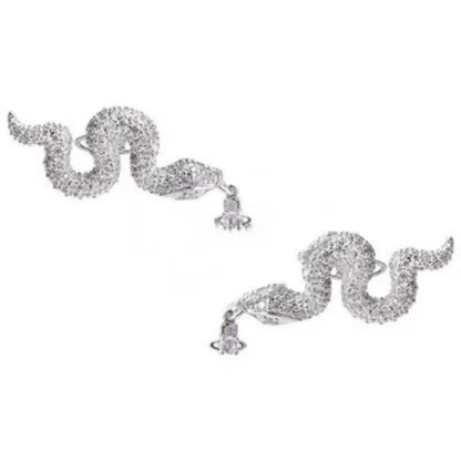 Snake Full Diamond Earrings